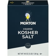 Morton® Coarse Kosher Salt – for Everyday Cooking, Grilling, Brining, and as a Margarita Salt Rimmer, 3 lb Box