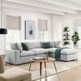 thumbnail image 2 of Modular Sectional Deep Sofa Set, Grey Gray, Fabric, Modern Contemporary, Living Lounge Cafe Room Hotel Lobby Hospitality, 2 of 10