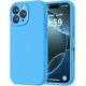 thumbnail image 1 of Funda de Silicona Premium, Forro de Microfibra Suave, para iPhone 16 Pro de 6.3 Pulgadas, Azul, 1 of 7