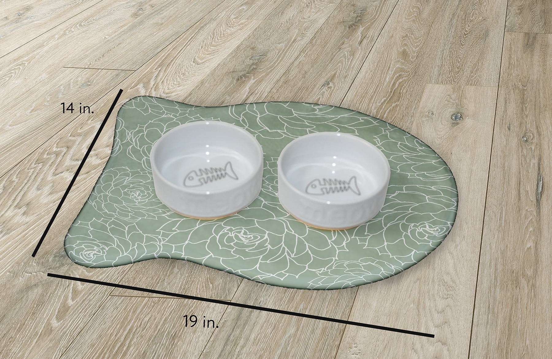 Simply Daisy Olena Fish Shape Pet Feeding Mat for Cats