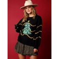 thumbnail image 3 of Sudaderas con capucha de retazos de purpurina para mujer, camiseta Vintage Harajuku, ropa de calle delgada de manga larga, ropa de Navidad, Top de otoño e invierno, 3 of 5