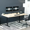 thumbnail image 2 of VIVO Electric 71” x 36” Stand Up Desk, Light Wood Table Top, Black Frame, 2 of 7