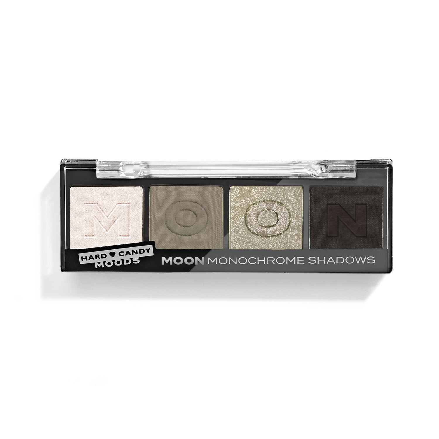 Hard Candy, Moods Shadow Palette, 4 Bold & Buildable Monochromatic Shades, MOON, .10oz, Monochromatic shades, 3g