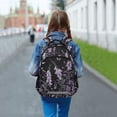 thumbnail image 6 of FORMRS Kids School Backpack Elementary Student Unisex Travel Bookbag with Reflective Stripes, Light Purple Flowers, 6 of 7