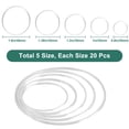 thumbnail image 2 of 100pcs 5 Styles Brass Linking Rings Ring Silver 20~40x0.7~1mm 20pcs/style, 2 of 6