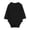 Black, variant on RTKFRFLM Solid Color Romper Soft Double-Sided Cotton Long Sleeve Bodysuit Black 18-24 Months