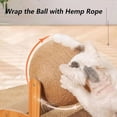 thumbnail image 5 of Interactive Cat Scratching Post with Arch Bridge and 360° Rotating Sisal Ball, Cat Scratcher Board on Stand for Indoor Use, Protects Furniture and Rugs., 5 of 7