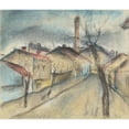 thumbnail image 2 of Konštantín Bauer 23x20 Black Ornate Framed Double Matted Museum Art Print Titled: Street on Peripherals (1924-1927), 2 of 5