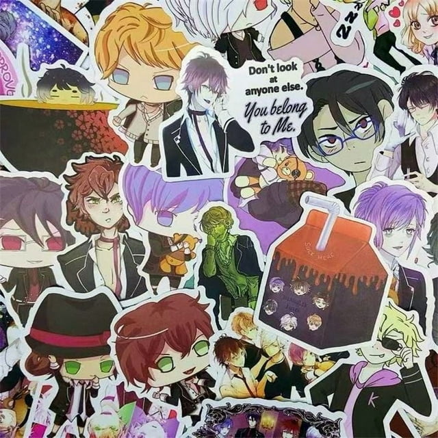 Pegatinas Diaboliks Lovers de vinilo impermeable Anime S (50 unidades)