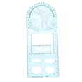 thumbnail image 1 of EeaseCA Plastic Students Drawing Ruler Multifunctional Geometric Rulers Measuring Draft Rulers, 1 of 8