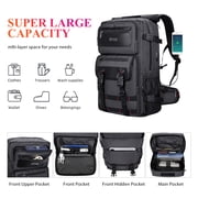 WITZMAN Large Nylon Travel Backpack for Men Carry on Duffle Bags Fit for 17 inch Laptop Luggage Backpack Airline Approved(B685 Silvery Grey)