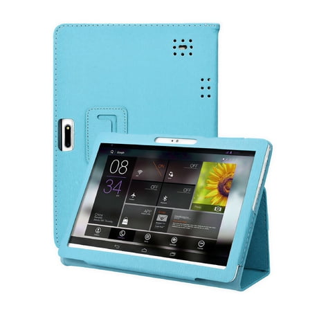 GJX Universal Folio Leather Stand Cover Case for 10 10.1 Inch Android Tablet Pc
