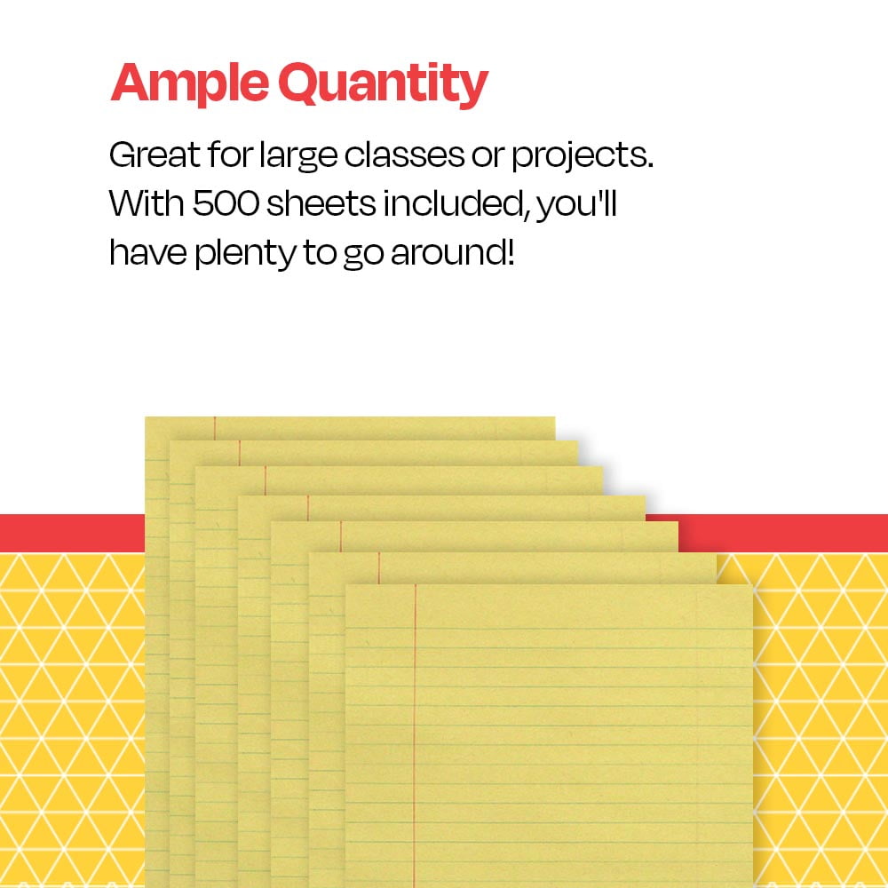 School Smart Newsprint Theme Paper, Yellow