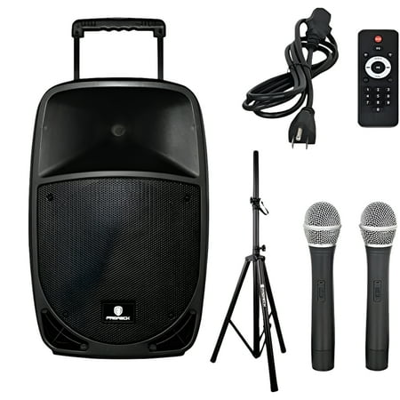 PRORECK Freedom 15 Portable 15-Inch 800 Watt 2-Way Rechargeable Powered Dj/PA Speaker System
