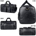 thumbnail image 2 of Bolsa de viaje de fin de semana Baosha HB-21 de piel vegana negra, 2 of 5