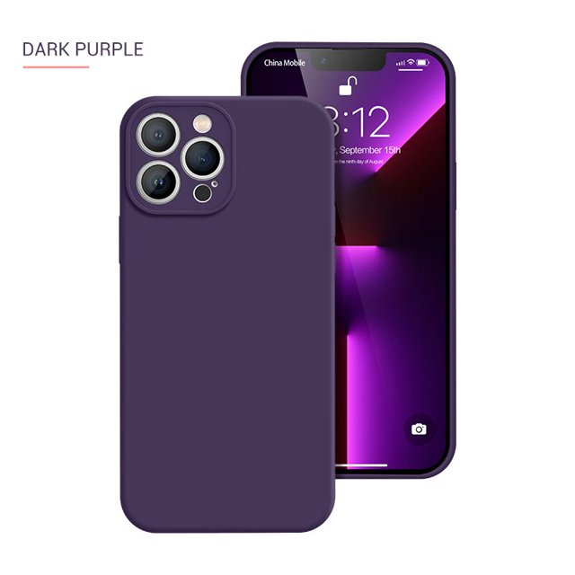 Funda de teléfono de silicona líquida Original para iPhone 11, 12, 13, 14 Plus Pro Max, cubierta de borde recto para iPhone 14, fundas de protección completa Fivean unisex