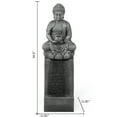 thumbnail image 2 of LuxenHome 35" Meditating Buddha Outdoor Water Fountain with LED Lights, Gray Resin Waterfall Fountains Garden Decor, 2 of 5
