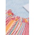thumbnail image 3 of ABPHQTO Top de mujer sin mangas con volantes azteca multicolor, 3 of 5