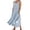 Light Blue, variant on Summer Floral Print Maxi Dress Womens Sleeveless Crew Neck Breathable Flowy Maxi Dress with Pockets for Beach Blue XL