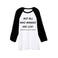 thumbnail image 1 of Not All Who Wander Are Lost Some Are Just Moms In Target Unisex 3/4 Sleeves Baseball Raglan T-Shirt, 1 of 4