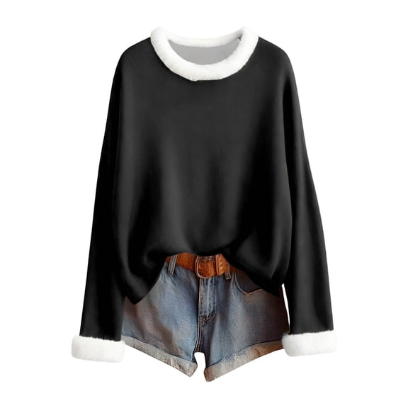 EDFBUYKRS Womens Plus Size Tops Casual Pleated V Neck Fall Blouse Tunic Long Sleeve Shirts Xl