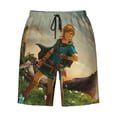 thumbnail image 2 of The Legend Of Zelda Breath of the Wild Men's Beach Shorts Swim Trunks Casual Quick Dry Board Shorts Swimwear Pants with Mesh Lined and Pockets, 2 of 8