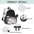 thumbnail image 4 of Hen and Egg White Pattern Backpack for School, Cute School Bag with Adjustable Shoulder Straps and Padded Back, 15"x11.42"x5.5", 4 of 5