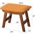 thumbnail image 2 of Foot Stool Ottoman and Footstool Small Sofa Foot Rest Bamboo Foot Stool Under Desk Extra Seating for Living Room Bedroom and Kitchen (Natural Stool Legs - Surface), 2 of 7