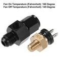 thumbnail image 4 of Unique Bargains 1 Set Auto Engine Temperature Cooling Fan Switch Thread-On AN Fitting Adapter 6AN 160'F On-145'F Off, 4 of 6