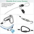 thumbnail image 4 of Uxcell 2-Pack Candado de Cable de Seguridad, 4.92FT Cable de Acero Recubierto para Equipaje con Doble Bucle [Negro], 4 of 6