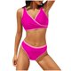thumbnail image 2 of Trajes de baño para mujer, Trajes de baño para mujer, Traje de baño de color sólido, conservador, dividido, conjunto de traje de baño para mujer con bloques de color, 2 of 5