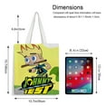 thumbnail image 5 of Johnny Test-theme canvas Tote Bag for Women Aesthetic Shopping Grocery Reusable Bags with Inner Zipper Women Gift 13.8 x 15.8 inches（35x40cm）, 5 of 6
