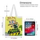 thumbnail image 5 of Johnny Test Bolso de tela con estampado de lienzo para mujer, bolsa de compras reutilizable y estética, con cremallera interior, regalo para mujer, 35 × 40 cm., 5 of 6