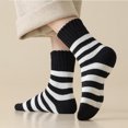 thumbnail image 2 of WMNTST Womens Above Ankle Socks Striped Towel Sole Ribbed Winter Socks Everyday Indoor Outdoor Wool Socks, 2 of 4