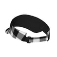 thumbnail image 2 of Fotbe White And Black Plaid Visera Deportiva con Diseño, Gorra Abierta Ajustable de Algodón para Mujer y Hombre, 2 of 7