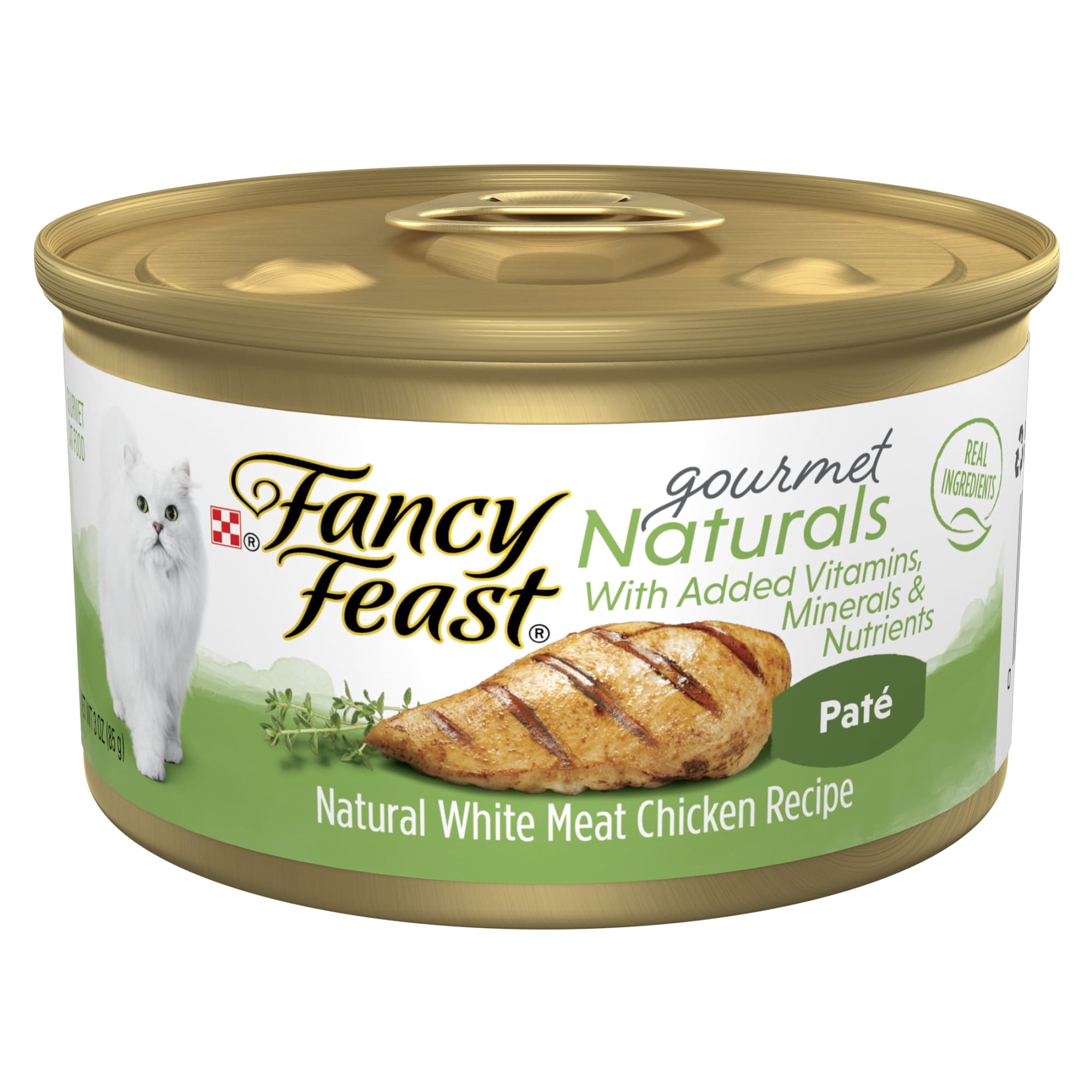 Purina Fancy Feast Gourmet Naturals Wet Cat Food Chicken, Grain-Free, 3 oz Can