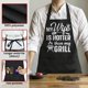 thumbnail image 2 of Delantal SANDJEST para hombre con bolsillos para barbacoa y asar en la cocina, 2 of 8