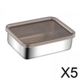thumbnail image 1 of Contenedor de almacenamiento,Caja de mantenimiento fresco Caja de almacenamiento de alimentos con tapa,Contenedores de caja de alimentos de acero inoxidable Drenaje de parrilla,Organizador de, 1 of 10