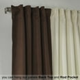 thumbnail image 3 of 3S Brother's Solid Combined Mix and Match 4 Panels Curtains with 2 Color Combination Velvet Look Hanging Back Tap & Rod Pocket Bedroom Office Windows Luxury Home Decoration 28"x84" Cream-Dark Brown, 3 of 7
