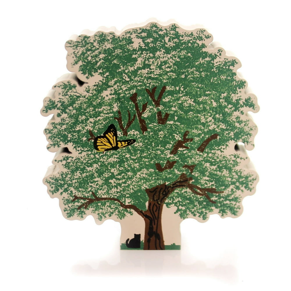 Cats Meow Village HOSPICE MEMORIAL TREE Wood 1999 Event Retired Cares