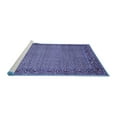 thumbnail image 2 of Ahgly Company Machine Washable Indoor Square Abstract Blue Contemporary Area Rugs, 4' Square, 2 of 4