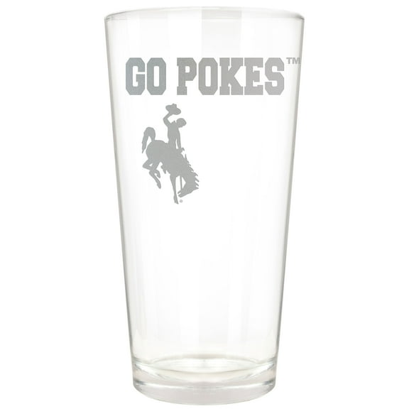 Wyoming Cowboys Etched 16oz. Rally Cry Pint Glass