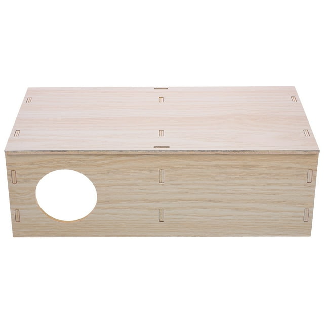 Guinea Pig Hideout House Multi-Chamber Small Animal Wooden Hut Decor for Guinea Pig