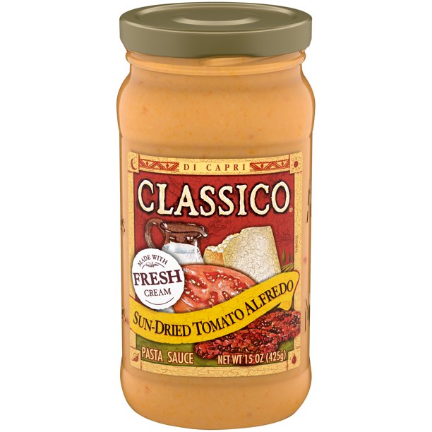 Classico SunDried Tomato Alfredo Pasta Sauce, 15 oz Jar