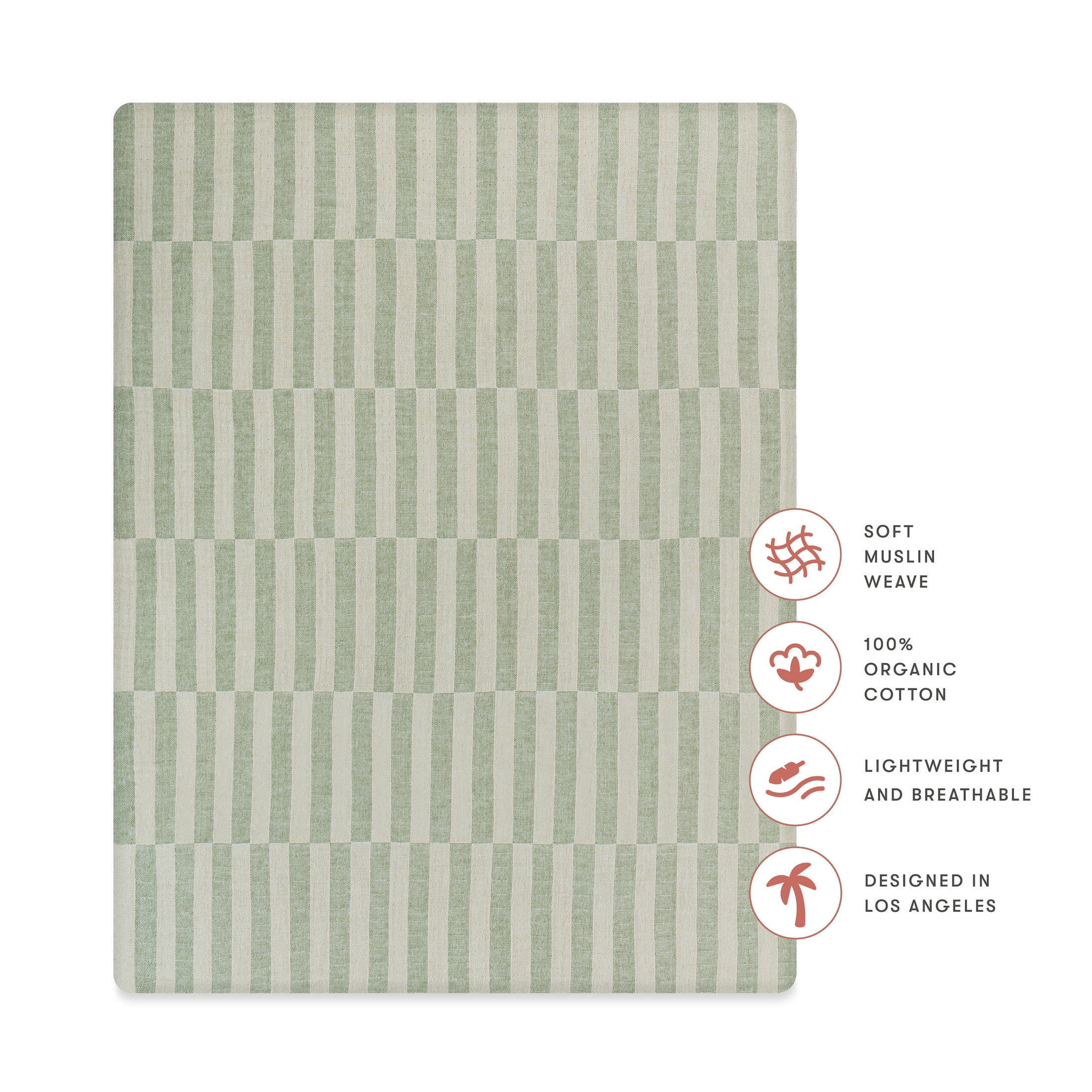 Babyletto All-Stages Midi Crib Sheet in GOTS Certified Organic Muslin Cotton