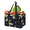 Multicolor 3, variant on Golden Ginkgo Reusable Grocery Bags, Foldable Reusable Shopping Bags, Dark Blue Leaves Collapsible Tote Bag with Reinforced Handles for Kitchen, Picnic