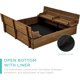 thumbnail image 5 of Songqin Large Outdoor Wooden Sand Box for Kids, Sandbox with Cover, Bench Seats Support up to 220 lbs, Bottom Liner for Drainage, Cedar Wood - Walnut, 5 of 13