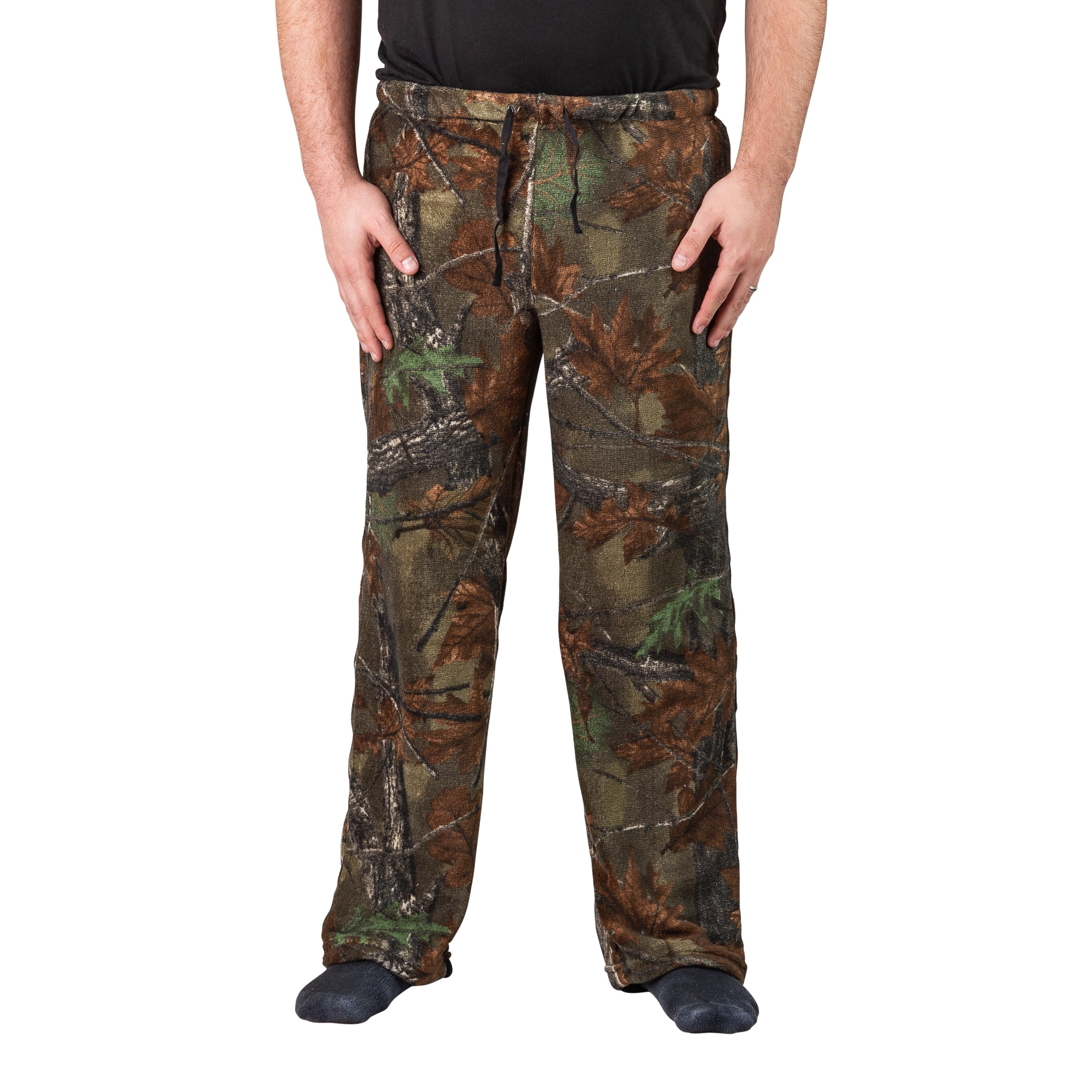 Trail Crest Men's Ultra Soft Coral Fleece Camo Lounge Pajama Pants ...