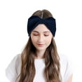 thumbnail image 2 of BKQCNKM Headbands for Women Headband for Washing Face Woman Adult Crochet Solid Headband Warm Bulky Crocheted Headwrap Headband Headbands, Navy One Size, 2 of 3