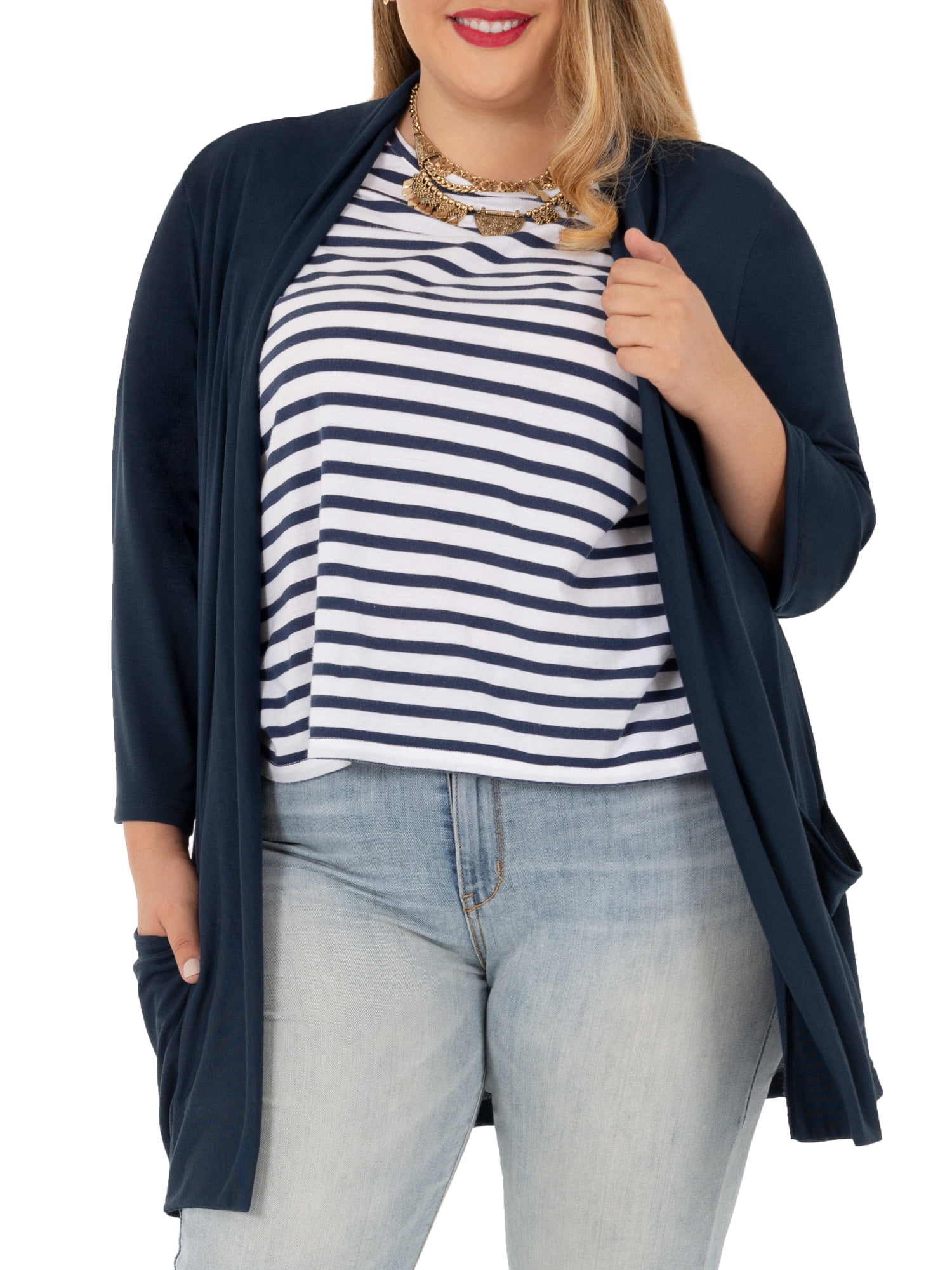 plus size jersey cardigan